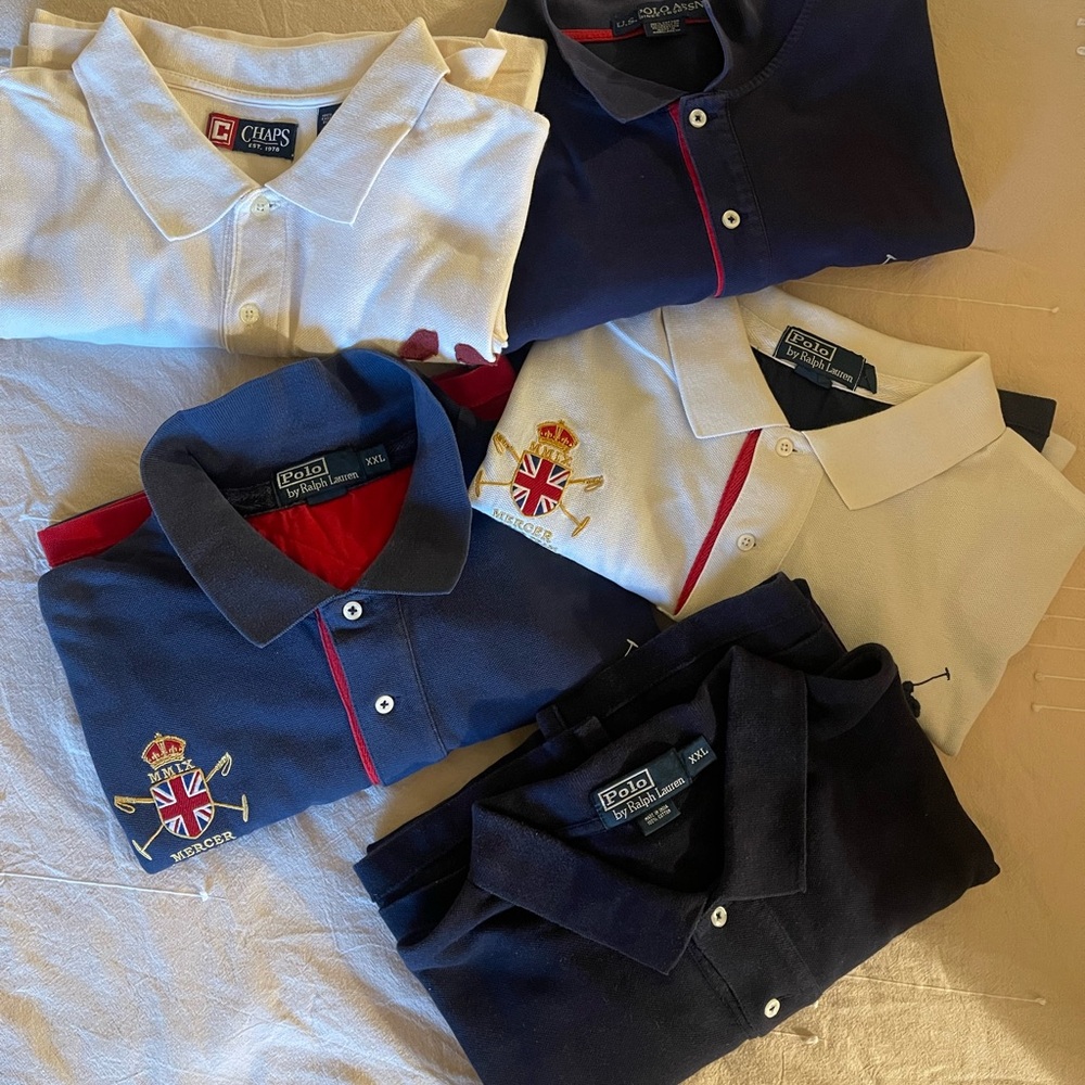 Polo Ralph Lauren, Chaps & US Polo Assn Polo Shirts. XXL